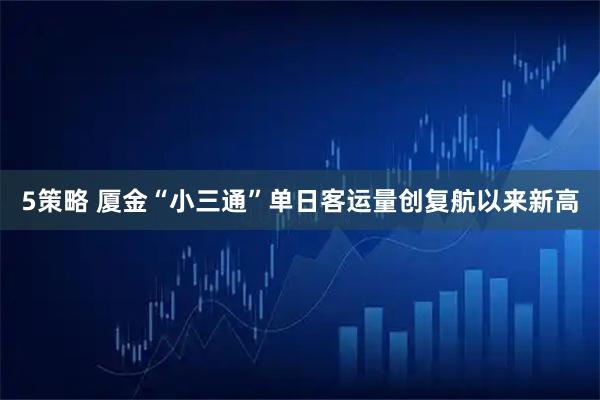 5策略 厦金“小三通”单日客运量创复航以来新高