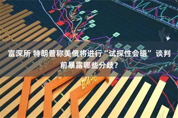 富深所 特朗普称美俄将进行“试探性会晤” 谈判前暴露哪些分歧？