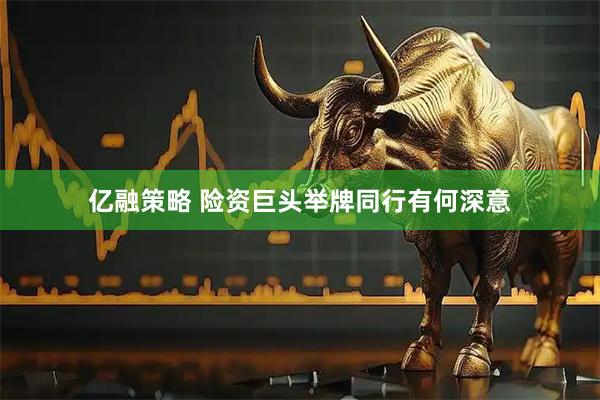 亿融策略 险资巨头举牌同行有何深意
