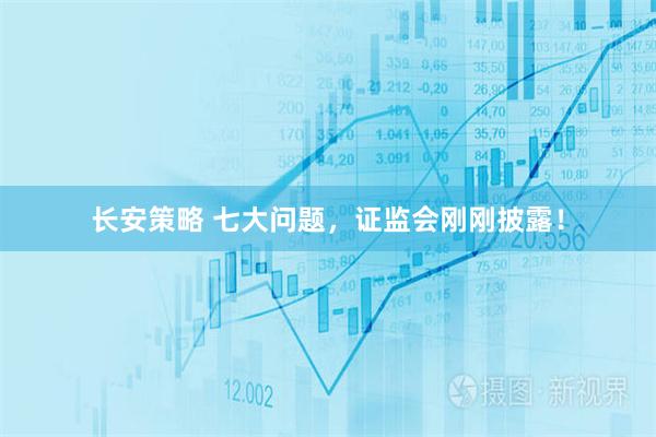 长安策略 七大问题，证监会刚刚披露！