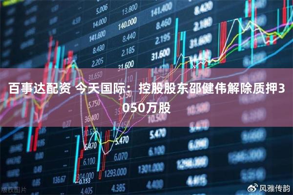 百事达配资 今天国际：控股股东邵健伟解除质押3050万股